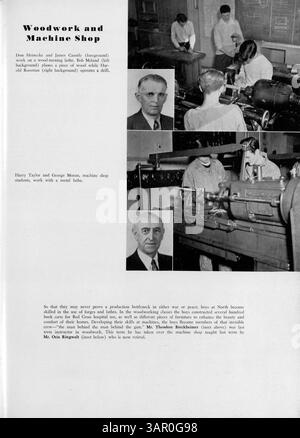 L'annuario "Polaris" del 1943 della North High School documenta l'anno scolastico 1942-1943, sottolineando la vita studentesca, i club, l'atletica leggera e i contributi storici degli afroamericani. Foto Stock