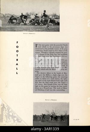 L'annuario "Tiger" del 1934 del South High documenta la vita studentesca, gli insegnanti, i club, l'atletica leggera e gli eventi dell'anno scolastico 1933-1934, con notevoli riferimenti alla storia afroamericana. Foto Stock