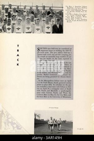 Il South High Yearbook per il 1934, intitolato "Tiger", cattura importanti risultati degli studenti e gli eventi dell'anno scolastico 1933-1934. Include fotografie di studenti, insegnanti, atletica e club scolastici, con particolare attenzione ai contributi degli studenti afroamericani. Foto Stock