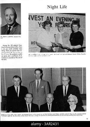 L'annuario professionale 1964, "Tradewind '64", documenta gli studenti, gli insegnanti, i club, atletica leggera e altri eventi dell'anno scolastico 1963-1964, con un'enfasi sulla storia afroamericana. Foto Stock