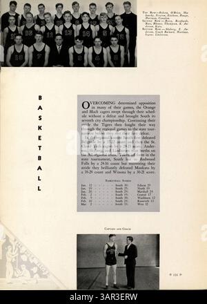 Questa edizione dell'annuario 1934 della South High School, 'Tiger', racconta gli eventi, gli studenti, gli insegnanti, l'atletica, i club, e contributi alla storia afroamericana durante l'anno scolastico 1933-1934. Foto Stock
