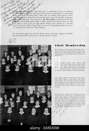 L'edizione 1943 dell'annuario Polaris della North High School presenta club studenteschi, sport, facoltà ed eventi scolastici dell'anno 1942-1943. Particolare attenzione viene data all'esperienza studentesca afroamericana e ai contributi alla scuola. Foto Stock