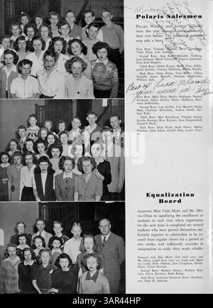 Il Polaris Yearbook del 1943 racconta le attività accademiche, atletiche e sociali degli studenti del North High, evidenziando la storia afroamericana dell'anno scolastico 1942-1943. Foto Stock