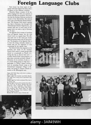 L'annuario 1981 del Park Center High, Pirate volume X, presenta gli sport della scuola, i risultati della facoltà e il coinvolgimento degli studenti nelle attività extracurriculari dell'anno accademico 1980-1981. Foto Stock