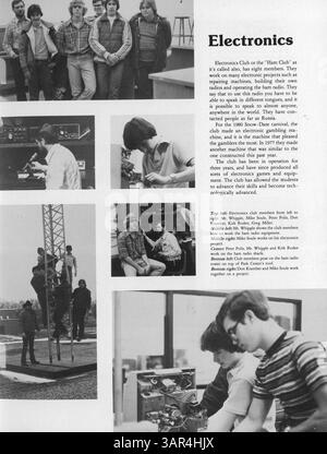 L'annuario 1981 del Park Center High, Pirate volume X, commemora i momenti chiave dell'anno scolastico, tra cui attività studentesche, risultati accademici e attività sportive. Foto Stock
