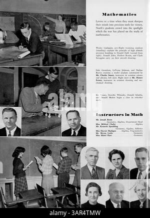 Questo annuario "Polaris" del 1943 della North High School documenta l'anno scolastico 1942-1943, incentrato sulla vita studentesca, l'atletica, i club e la storia afroamericana. Foto Stock