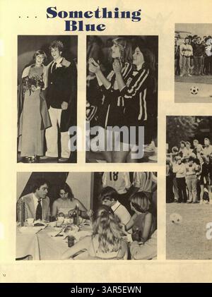 Questa edizione 1981 dell'annuario "Breck Mustang" mette in mostra studenti, insegnanti, club, atletica leggera e altri momenti chiave dell'anno scolastico 1980-1981 presso la Breck School. Foto Stock