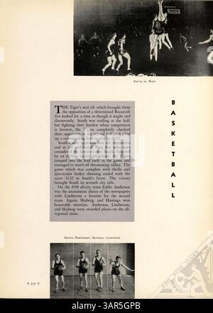 Il South High School Yearbook del 1934, intitolato "Tiger 1934", cattura i momenti chiave dell'anno accademico 1933-1934, tra cui ritratti di studenti, elenchi di insegnanti, eventi sportivi e attività del club. Offre un'istantanea della vita scolastica durante il periodo, riflettendo aspetti storici e culturali, inclusa la storia afroamericana durante il periodo. Foto Stock