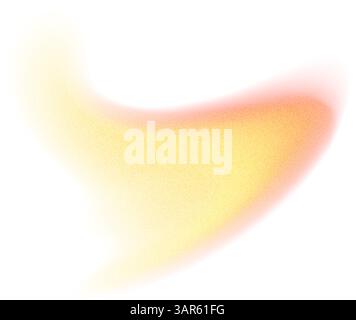 Forma sfumata astratta con disturbo, sfumatura di colore sfocata arancione e giallo, elemento di design vivace. Illustrazione Vettoriale