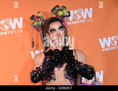 Los Angeles, Stati Uniti. 16 aprile 2025. Mirage arriva alla premiere S2 "RuPaul's Drag Race Live Untucked" tenutasi al WOW Presents Plus Studio il 16 aprile 2025 a Los Angeles, CA. © Starbuck/AFF-USA.com credito: AFF/Alamy Live News Foto Stock