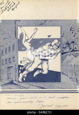 Polaris 1943 Yearbook della North High School documenta i momenti sociali, accademici e sportivi chiave dell'anno scolastico 1942-1943, con un'enfasi sui contributi afroamericani all'istruzione. Foto Stock