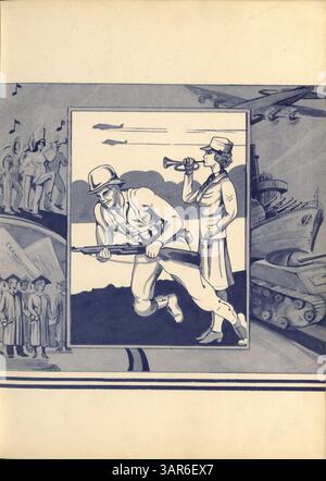 Questa edizione del 1943 del Polaris Yearbook from North High documenta l'anno scolastico 1942-1943 con un focus su studenti, insegnanti, attività extracurriculari ed eventi significativi, tra cui contributi della comunità afroamericana. Foto Stock