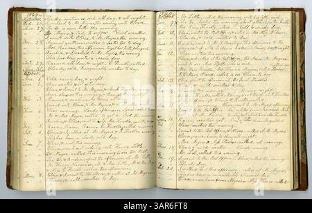 Questo volume copre il periodo dal 1848 al 1850 gennaio, iniziando con la vita in una fattoria nella contea di Pulaski, Illinois, e terminando con il trasferimento della famiglia a Mount Morris nella contea di Ogle, Illinois. Il libro mette in evidenza la vita quotidiana e le attività agricole. Foto Stock
