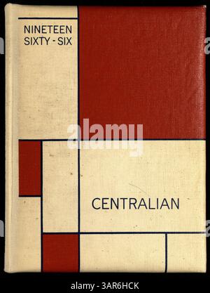 L'Annuario "Centralian" del 1966 della Central High School documenta le attività accademiche, sociali ed extracurriculari degli studenti durante l'anno scolastico 1965-1966. Foto Stock