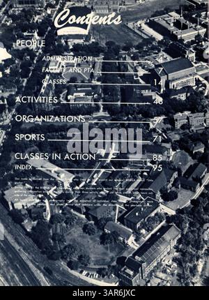 Questo annuario della University High School documenta gli studenti, gli insegnanti, i club, l'atletica leggera e gli eventi chiave dell'anno scolastico 1960-1961. La pubblicazione evidenzia anche la storia afroamericana durante questo periodo. Foto Stock