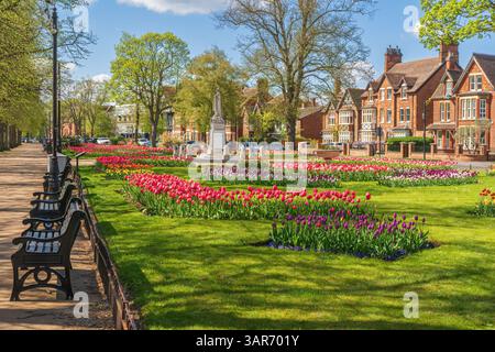 Primavera sull'argine di Bedford Foto Stock