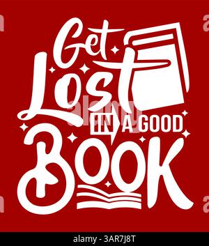 Perdetevi in un buon libro. Illustrazione Vettoriale