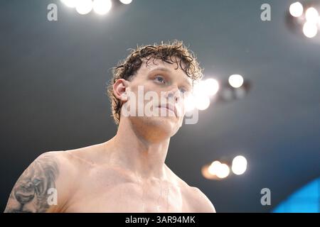 Matt Richards il terzo giorno dei Campionati di nuoto Aquatics GB al London Aquatics Centre. Data foto: Giovedì 17 aprile 2025. Foto Stock