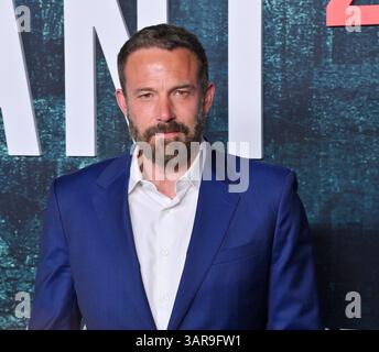 Los Angeles, Stati Uniti. 16 aprile 2025. Il membro del cast Ben Affleck partecipa alla prima del thriller cinematografico "The Accountant 2" al TCL Chinese Theatre nella sezione Hollywood di Los Angeles, California, mercoledì 16 aprile 2025. Foto di Jim Ruymen/UPI credito: UPI/Alamy Live News Foto Stock