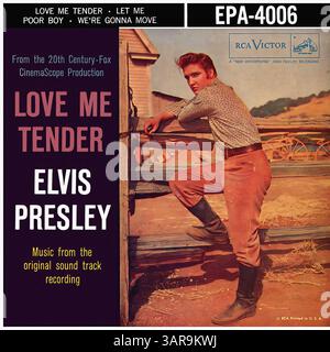 Elvis Presley - Love me Tender - copertina in vinile vintage Foto Stock