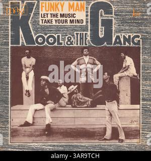 Kool and the Gang - Funky man lascia che la musica ti prenda in mente 45 giri - copertina in vinile d'epoca Foto Stock