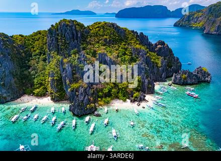 Isola di Shimizu vicino a El Nido, Palawan, Filippine. Foto Stock