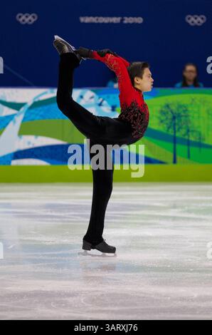 6 aprile 2010 - Vancouver, British Columbia, Canada - pattinaggio di figura maschile durante le Olimpiadi invernali 2010. (Immagine di credito: © Jeff Cable/ZUMAPRESS.com) Foto Stock