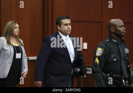 20 giugno 2013 - Sanford, Florida, Stati Uniti - George Zimmerman e sua moglie Shelly, partirono, arriveranno nel campo di Seminole a Sanford, Florida, giovedì 20 giugno 2013. Zimmerman e' stato accusato di omicidio di secondo grado per la morte di Trayvon Martin nel 2012. (Immagine di credito: © Gary W. Green/MCT/ZUMAPRESS.com) Foto Stock