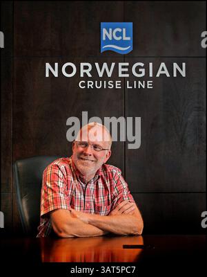 6 giugno 2013 - Doral, FL, USA - il CEO di Norwegian Cruise Line Kevin Sheehan presso il suo ufficio di Doral giovedì 6 giugno 2013. (Immagine di credito: © Patrick Farrell/MCT/ZUMAPRESS.com) Foto Stock