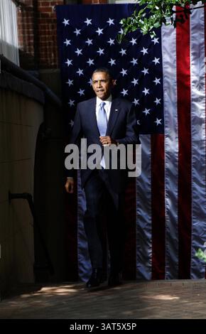 25 giugno 2013 - Washington, Distretto di Columbia, U. S - il presidente degli Stati Uniti Barack Obama tiene un discorso sul cambiamento climatico alla Georgetown University, Washington DC, martedì 25 giugno 2013. (Immagine di credito: © Prensa Internacional/ZUMAPRESS.com) Foto Stock