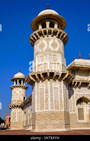 India, stato di Uttar Pradesh, Agra, Agra, mausoleo di Itimad ud Daulah Foto Stock