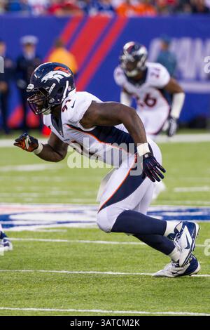 15 settembre 2013: Il defensive end dei Denver Broncos Robert Ayers (91) in azione durante la gara NFL tra i Denver Broncos e i New York Giants al MetLife Stadium di East Rutherford, New Jersey. I Broncos vinsero 41-23. (Christopher Szagola/Cal Sport Media)(immagine di credito: © Chris Szagola/Cal Sport Media/ZUMAPRESS.com) Foto Stock