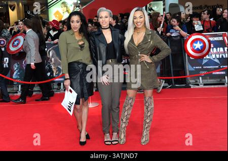 26 aprile 2016 - Londra, Gran Bretagna - Stooshe arriva alla prima di ''Captain America Civil War'' al Vue Westfield il 26 aprile 2016 a Londra, Inghilterra (immagine di credito: © Famous/Ace Pictures via ZUMA Press) Foto Stock