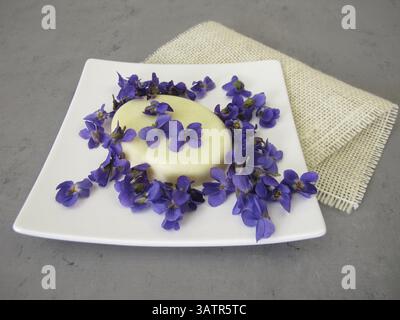 Sapone fatto in casa con viola e fragranza viola Foto Stock