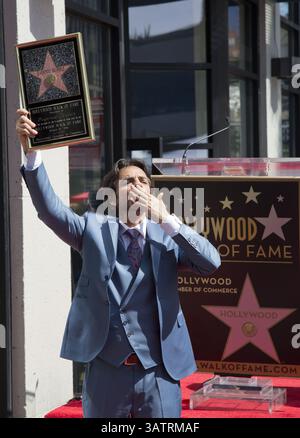 10 marzo 2016 - Hollywood, California, U. S - l'attore Eugenio Derbez è onorato con la stella 2.576 sulla Hollywood Walk of Fame al 7013 Hollywood Blvd. Giovedì 10 marzo 2016 a Hollywood, California (immagine di credito: © Prensa Internacional via ZUMA Wire) Foto Stock