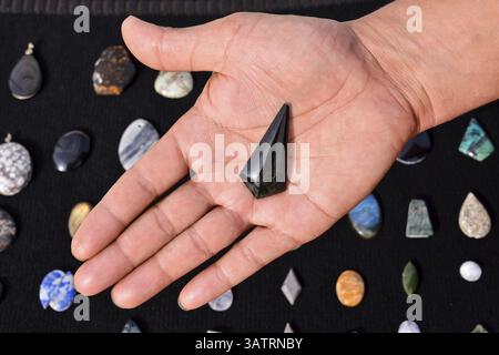 Foto di semi Rock prezioso gioiello di pietra Foto Stock