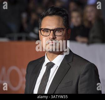 12 settembre 2015 - Toronto, Canada - l'attore Michael Peâ€“a partecipa alla prima mondiale del Marziano al Toronto International Film Festival presso la Roy Thomson Hall 11 settembre 2015 a Toronto, Canada. (Immagine di credito: © Bill Ingalls via ZUMA Wire) Foto Stock