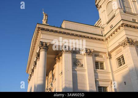 La cattedrale luterana di Helsinki all'alba Foto Stock