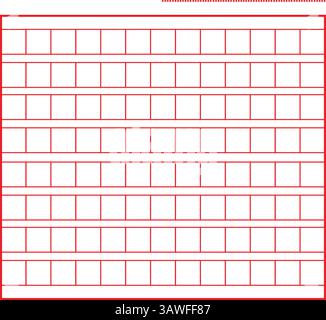 File vettoriale cartaceo con icona del testo quadrata, illustrazione isolata Illustrazione Vettoriale