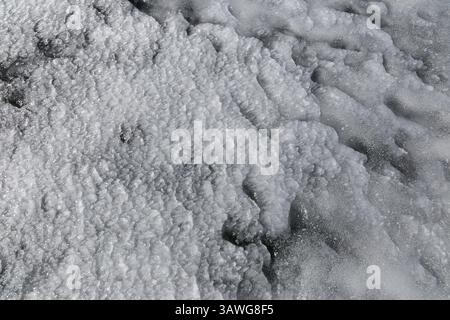 Natura, strutture ghiacciate su un fiume ghiacciato, Provincia del Quebec, Canada, Nord America Foto Stock