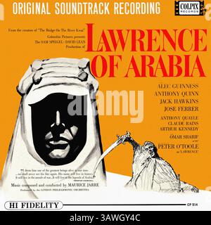 Maurice Jarre - Lawrence d'Arabia - copertina vinile vintage Foto Stock