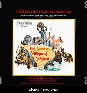 Miklós Rózsa - Golden Voyage of Sinbad - copertina vinile d'epoca Foto Stock