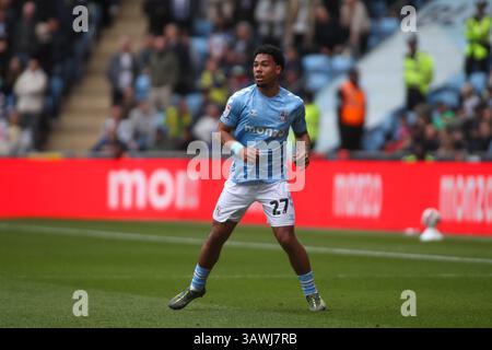 Milan van Ewijk del Coventry City durante il match del campionato EFL tra Coventry City e West Bromwich Albion Foto Stock