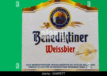 Tappetino per birra Benediktiner Foto Stock