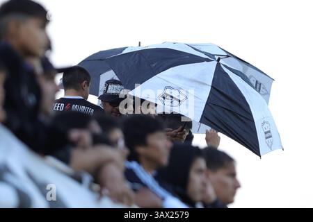 Argentina. 20 aprile 2025. Buenos Aires, 20.04.2025: Folla del Deportivo Riestra durante la partita per il 14° round della Lega Argentina allo Stadio Guillermo Laza ( crediti: Néstor J. Beremblum/Alamy Live News Foto Stock