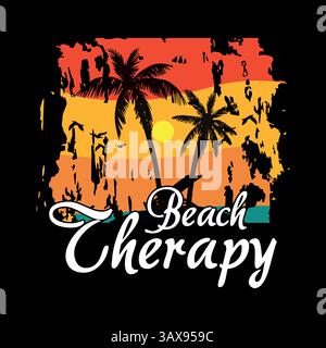 T-shirt estiva da spiaggia Illustrazione Vettoriale