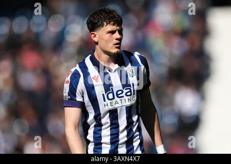 Will Lankshear di West Bromwich Albion durante il match per il titolo Sky Bet West Bromwich Albion vs Derby County al Hawthorns, West Bromwich, Regno Unito, 21 aprile 2025 (foto di Gareth Evans/News Images) Foto Stock