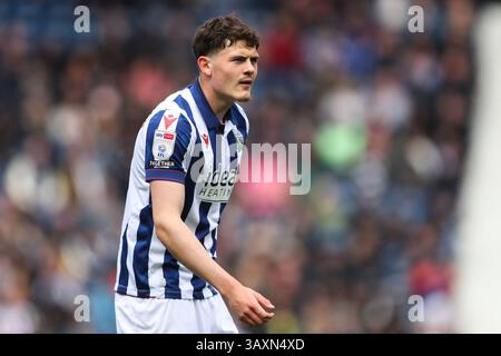 Will Lankshear di West Bromwich Albion durante il match per il titolo Sky Bet West Bromwich Albion vs Derby County al Hawthorns, West Bromwich, Regno Unito, 21 aprile 2025 (foto di Gareth Evans/News Images) Foto Stock