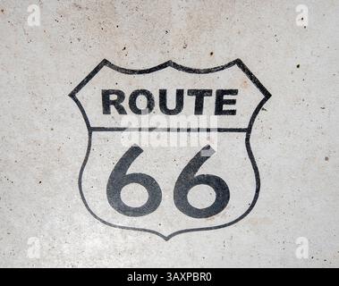 Logo Route 66 a Hackberry, Mohave County, Arizona, Stati Uniti Foto Stock