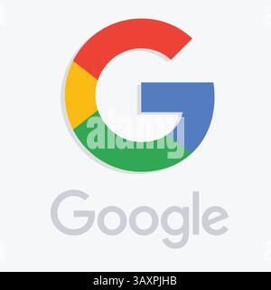 Icona Google, logo ufficiale, icone modificabili, grafica vettoriale e di segni Illustrazione Vettoriale